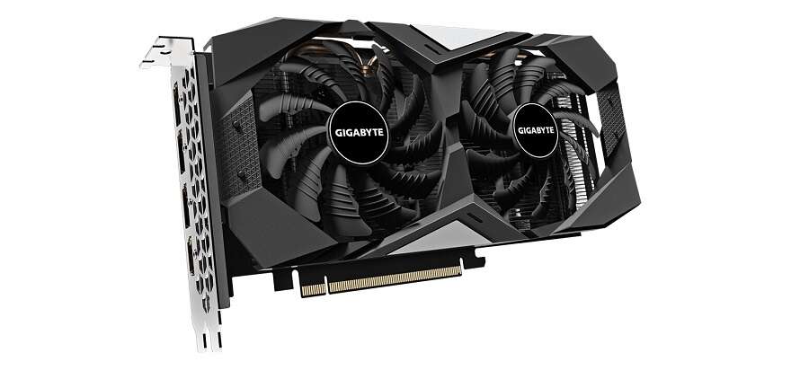 wygląd RX 5600 XT Windforce OC, design RX 5600 XT Windforce OC, RX 5600 XT Windforce OC