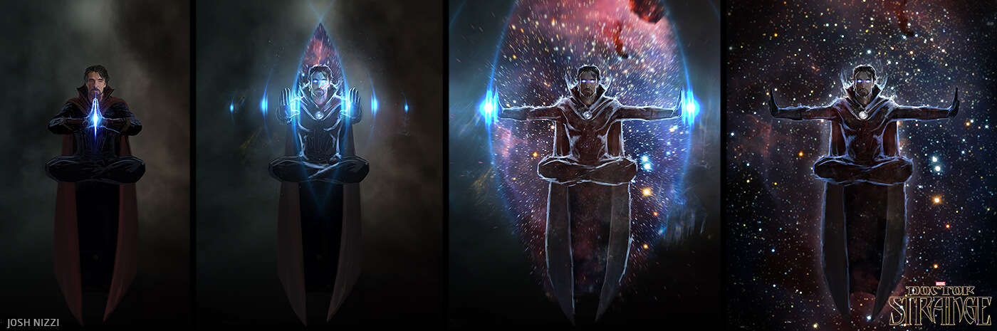 Niesamowite grafiki koncepcyjne z Doktora Strange'a. Przerażający Dormammu, sceny walk i alternatywny wygląd postaci