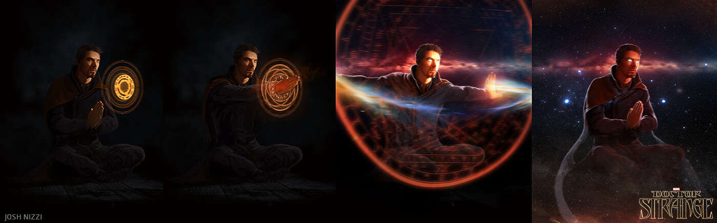 Niesamowite grafiki koncepcyjne z Doktora Strange'a. Przerażający Dormammu, sceny walk i alternatywny wygląd postaci