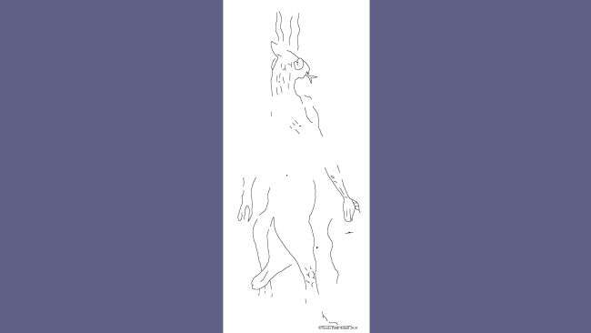 Na starożytnej tabliczce znajduje się wizerunek tajemniczego demona