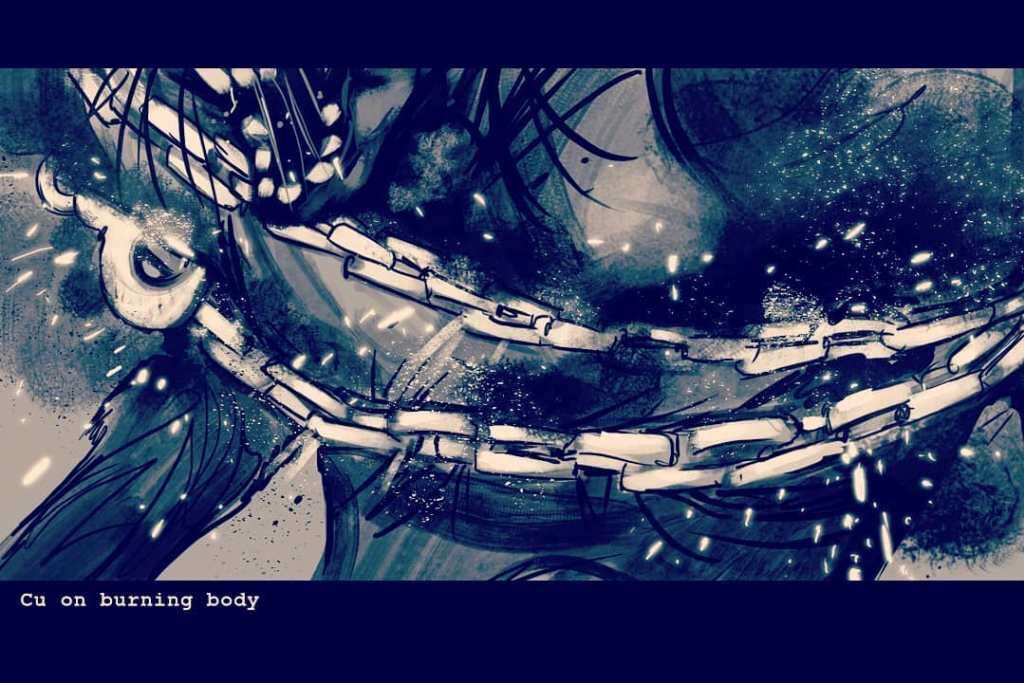 Zobaczcie storyboard walki Wiedźmina ze strzygą