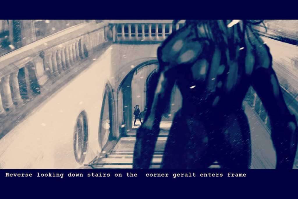 Zobaczcie storyboard walki Wiedźmina ze strzygą