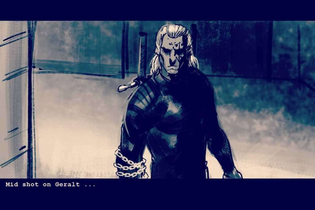 Zobaczcie storyboard walki Wiedźmina ze strzygą