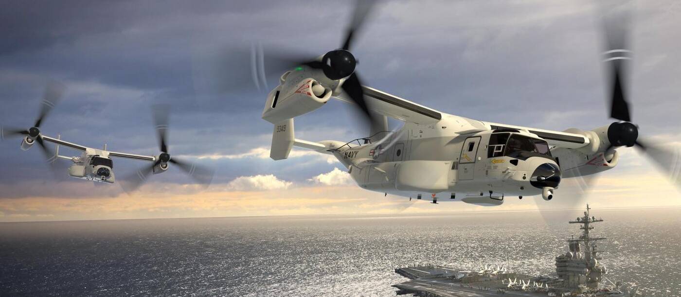 CMV-22B Osprey, testy CMV-22B Osprey, lot Osprey, statek towarowy armii USA