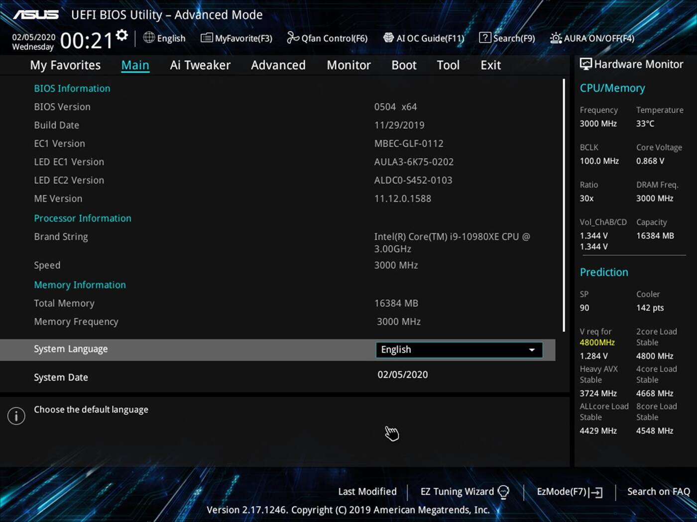 Test płyty głównej Asus Prime X299 Edition 30