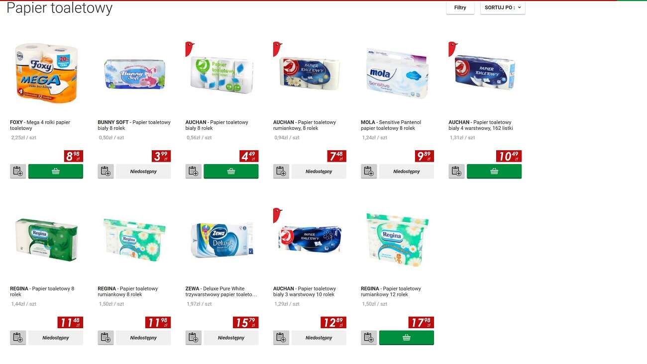 To miała być lista sklepów z zakupami online. Ale zakupy spożywcze w sieci dzisiaj nie mają sensu