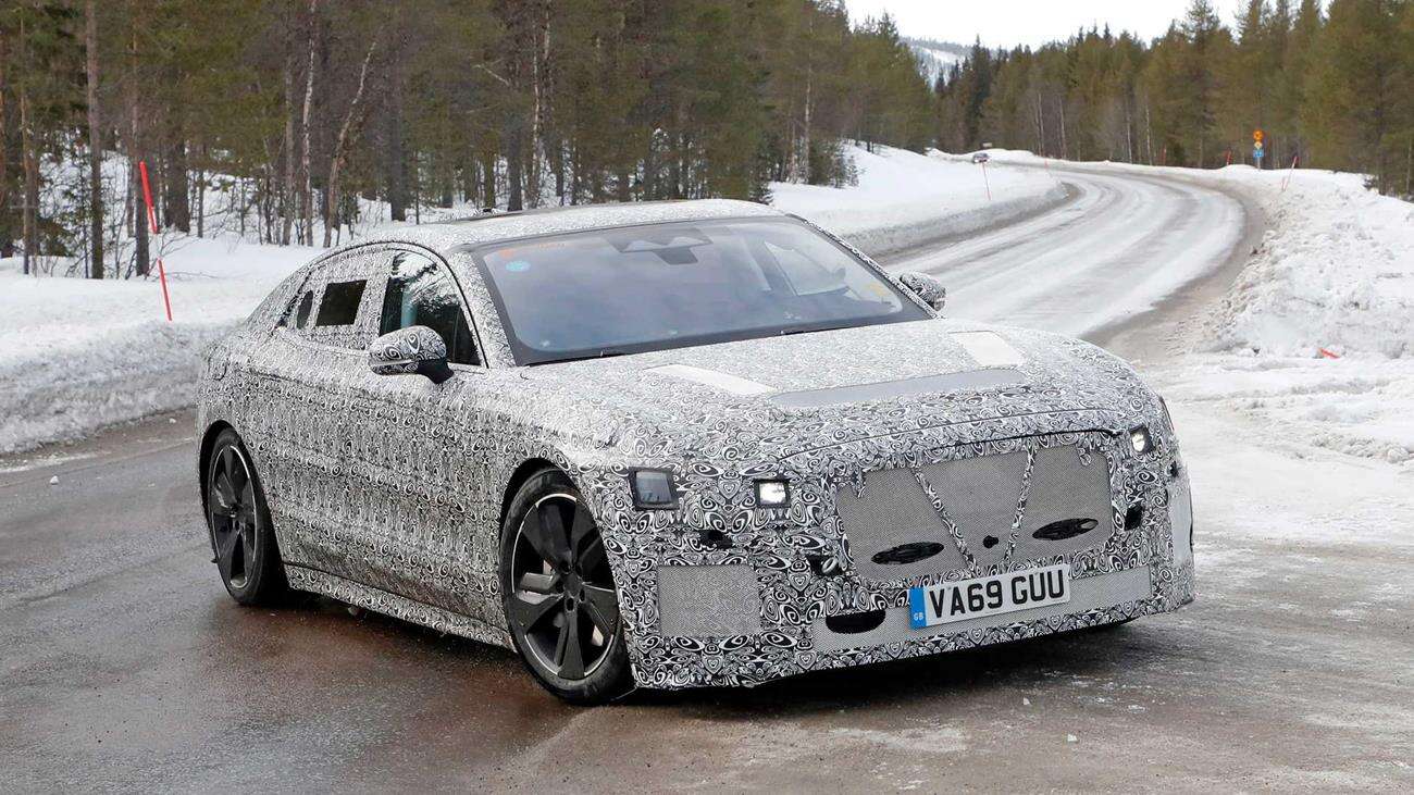 Elektryczny sedan Jaguar XJ na dokładnych zdjęciach