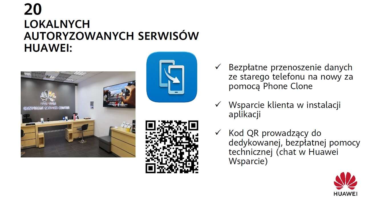 Huawei stawia na serwis i edukację. Do tego rozdaje opaski za darmo