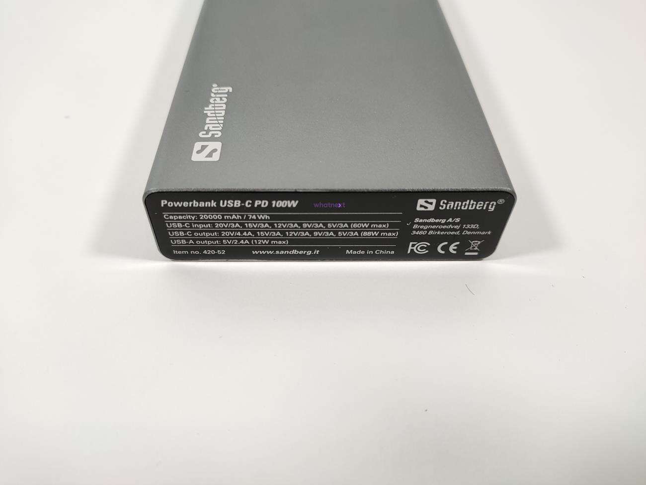 test Sandberg Powerbank USB-C PD 100W 20000 , recenzja Sandberg Powerbank USB-C PD 100W 20000 , review Sandberg Powerbank USB-C PD 100W 20000 , cena Sandberg Powerbank USB-C PD 100W 20000 , opinia Sandberg Powerbank USB-C PD 100W 20000
