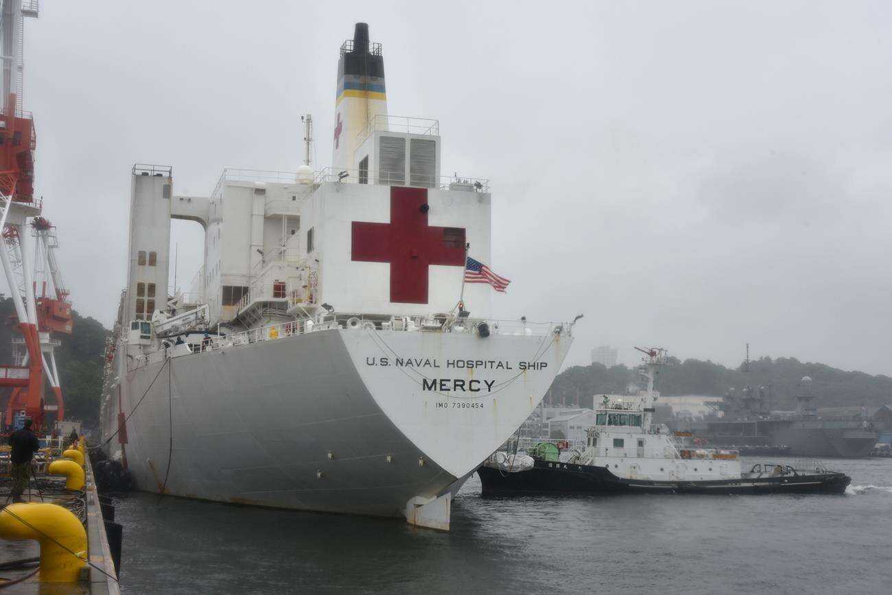 statek szpitalny, USNS Mercy, Mercy, Comfort, koronawirus, epidemia