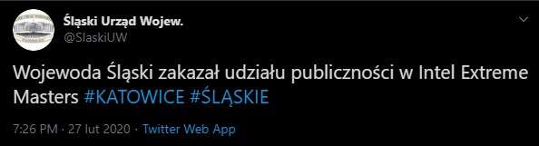 Intel Extreme Masters 2020 w czasach zarazy