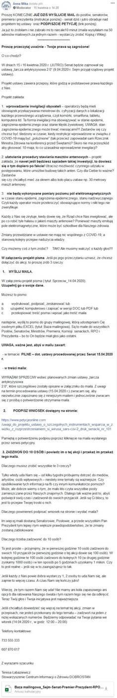 Przeciwnicy sieci komórkowych znowu pokazali swoją siłę