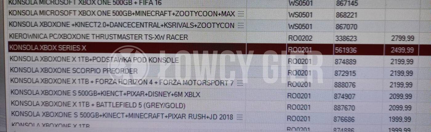 Polska cena Xbox Series X - przeciek zdradza kwotę