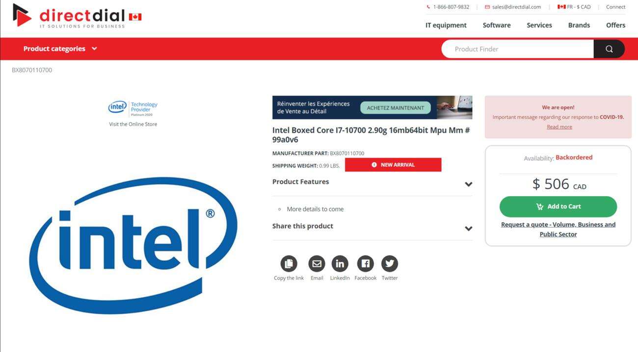 10 generacja Intel, ceny 10 generacji Intel