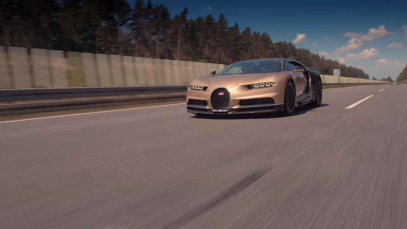 Bugatti Chiron, prędkość Bugatti Chiron, przyspieszenie Bugatti Chiron, Chiron na torze, rozpędzanie Chiron