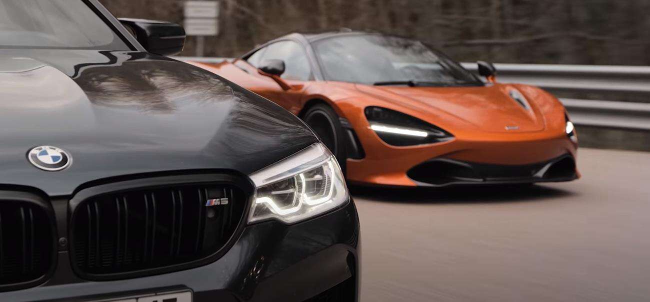 BMW M5, McLaren 720S, M5 vs 720S, wyścig BMW McLaren