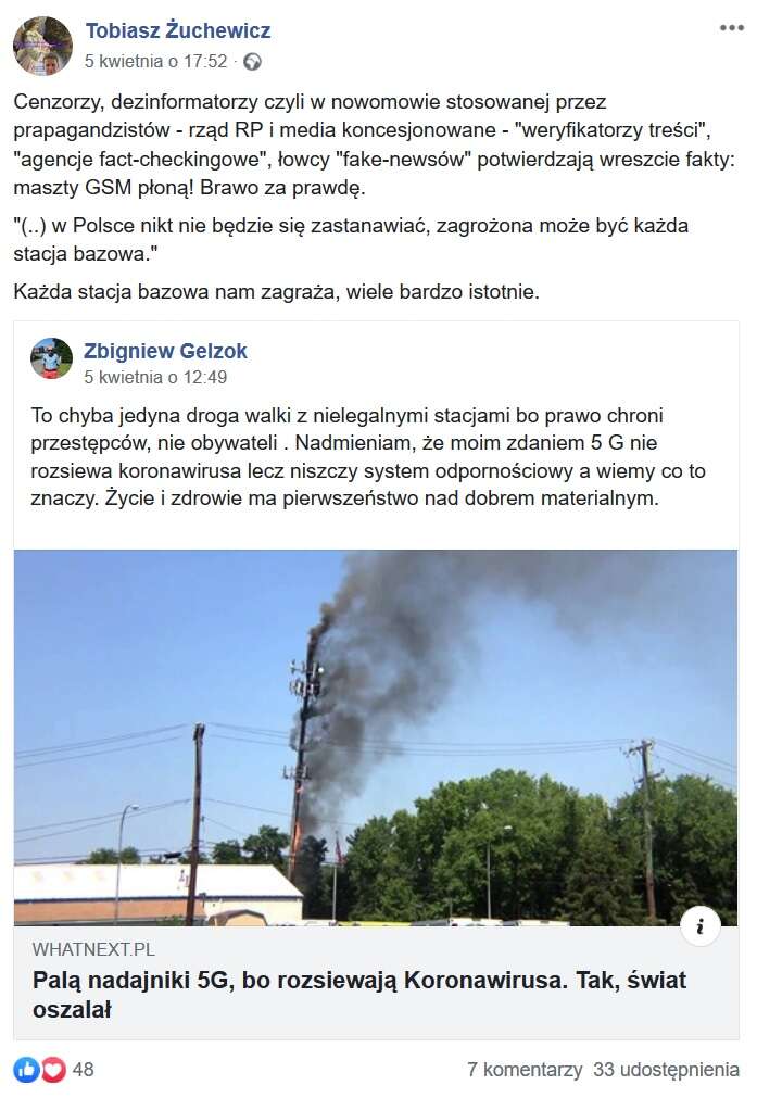 Płonące nadajniki 5G coraz bliżej Polski. Dym pojawił się w Holandii