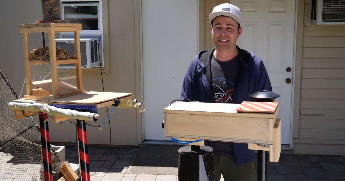 Obejrzyjcie złodziejskie wiewiórki męczące się na torze przeszkód