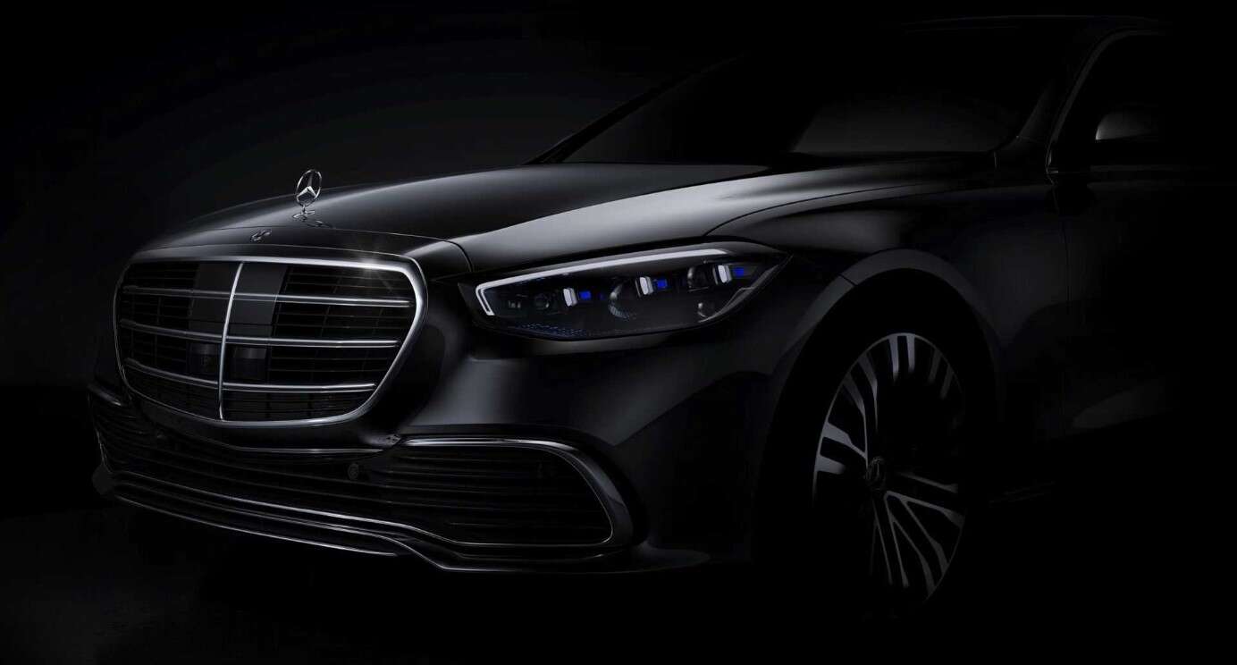 Nowa Klasa S mercedes, Mercedes Klasy S 2021, teaser Klasy S Mercedes, Mercedes S zapowiedź