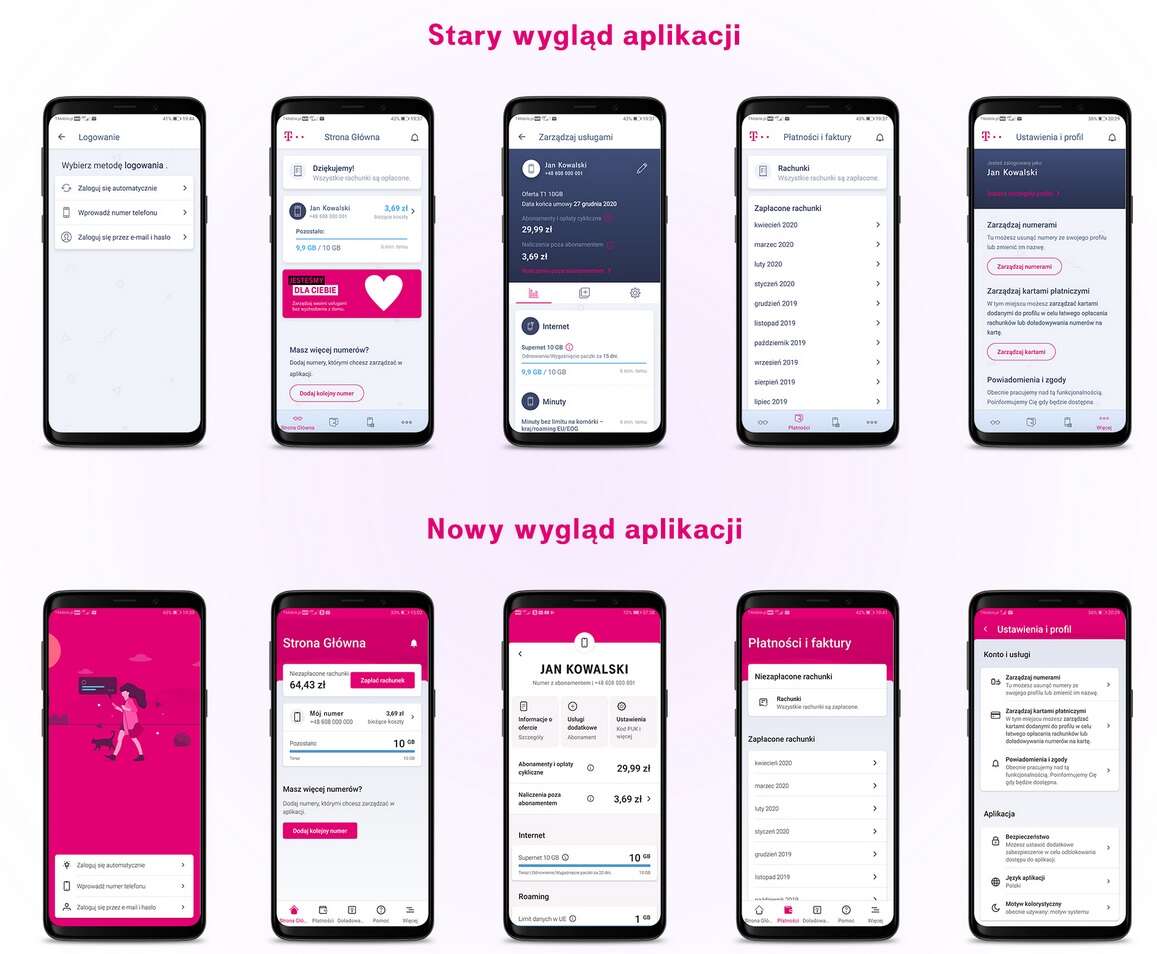 Mój T-Mobile z dużą aktualizacją