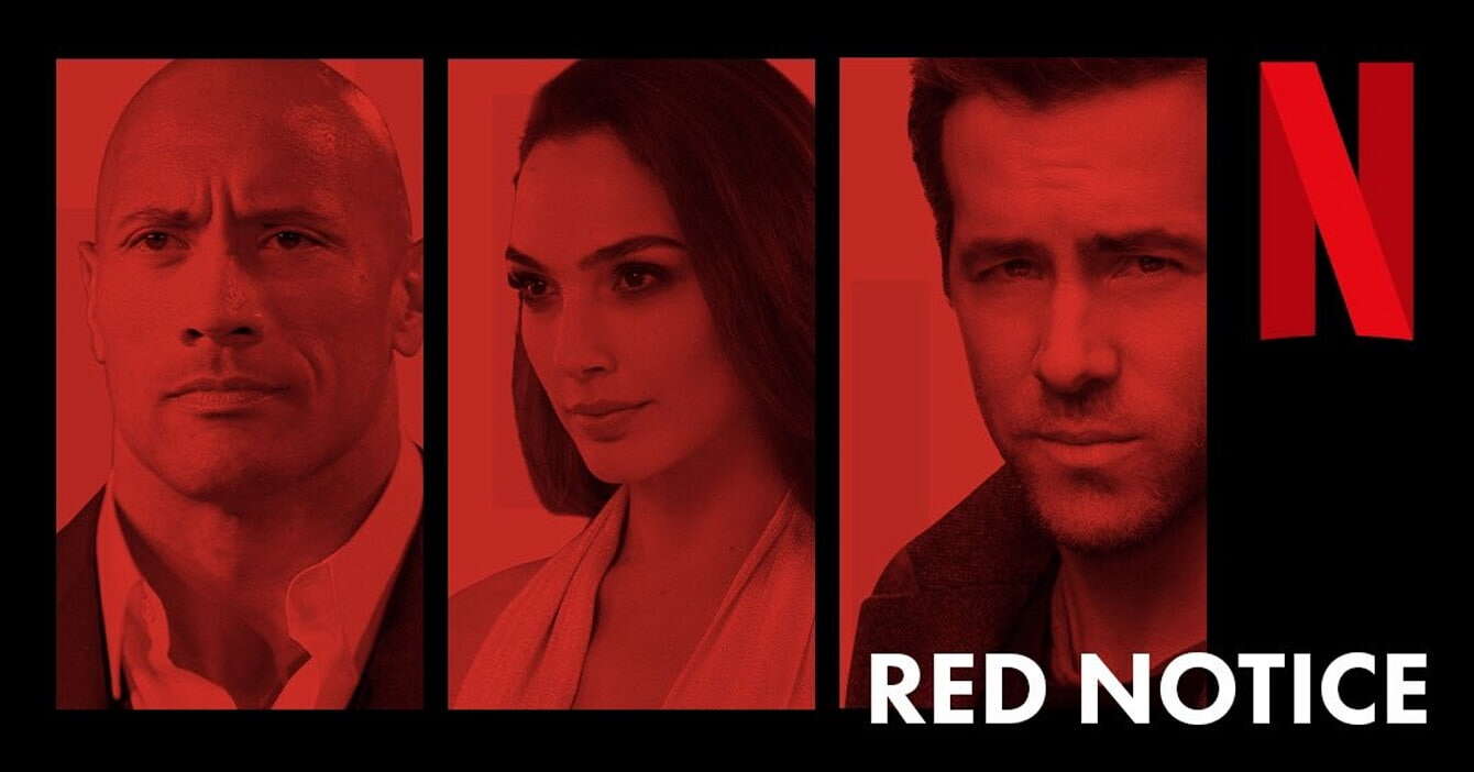 Red Notice zdjęcia z planu, Red Notice Ryan Reynolds, Red Notice premiera, Red Notice obsada