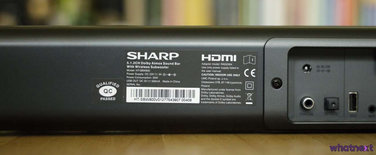 Recenzja Sharp HT-SBW800. Potężny dźwięk w kompaktowej formie