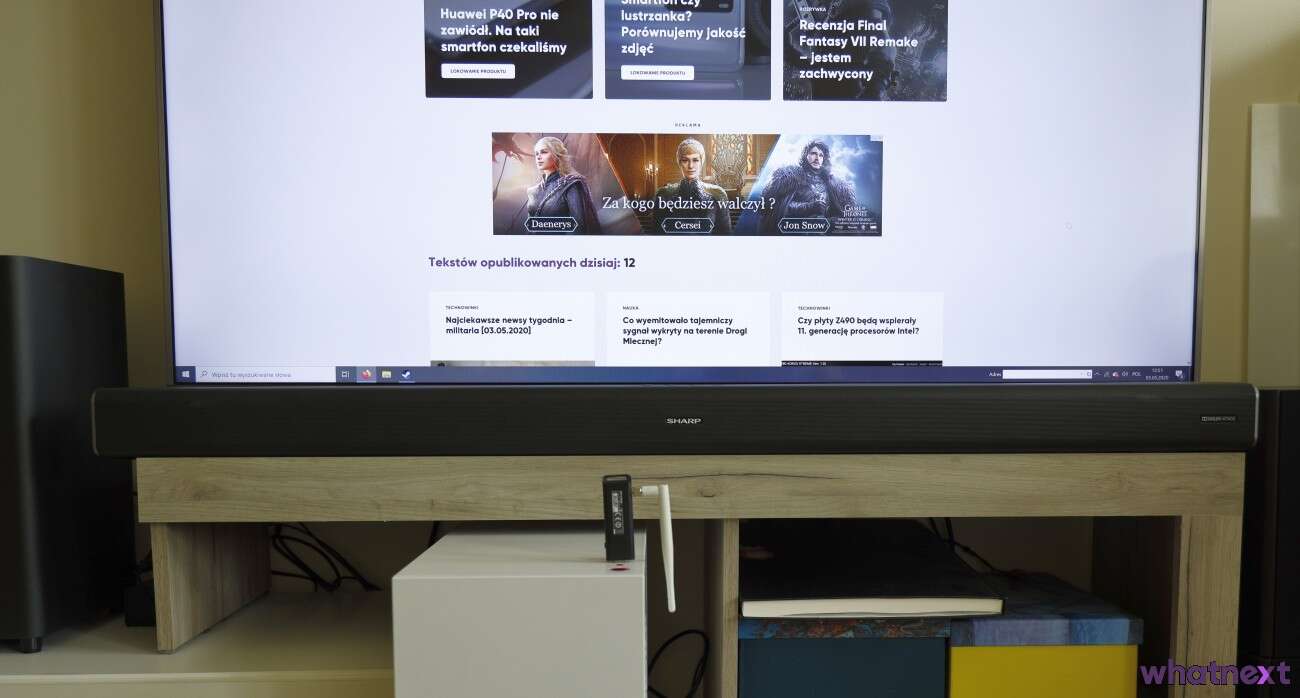 Recenzja Sharp HT-SBW800. Potężny dźwięk w kompaktowej formie