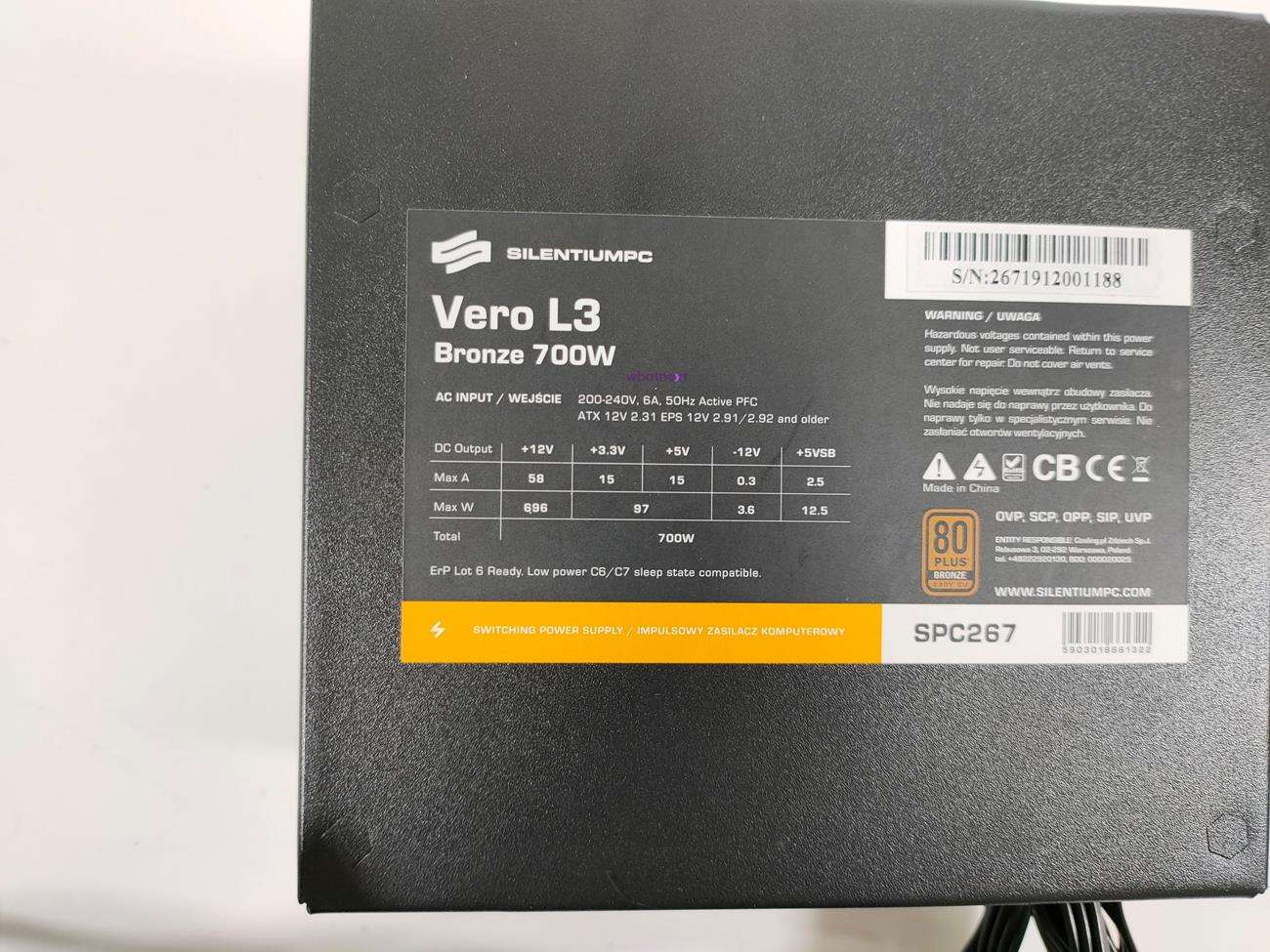 test SilentiumPC Vero L3 700W, recenzja SilentiumPC Vero L3 700W, review SilentiumPC Vero L3 700W, opinia SilentiumPC Vero L3 700W