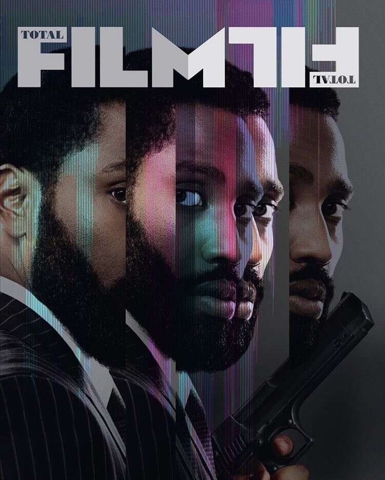 John David Washington na okładkach promujących Tenet