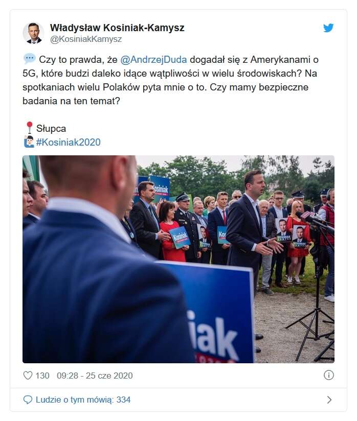 Przeciwnicy sieci 5G będą głosować na Kosiniaka-Kamysza