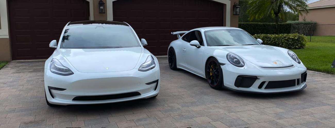 Porsche 911 GT3, Model 3 Performance, Tesla kontra Porsche, Model 3 vs Porsche 911 GT3