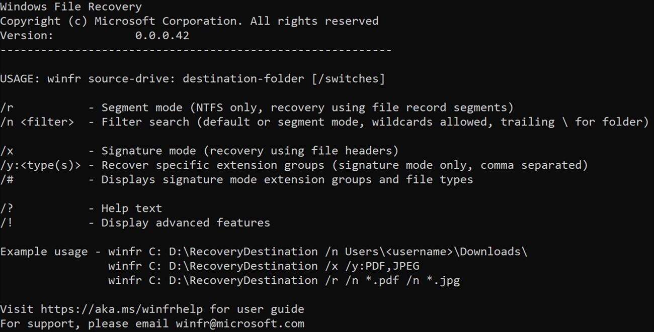 appka Windows File Recovery, microsoft