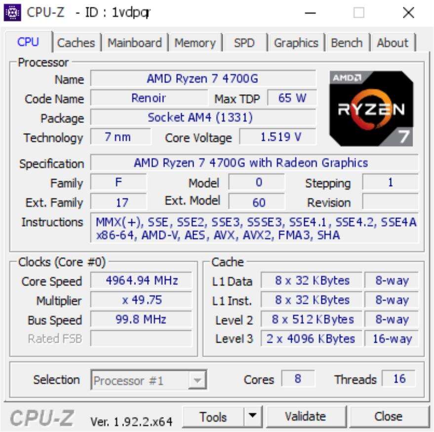 OC AMD Ryzen 7 4700G, podkręcanie AMD Ryzen 7 4700G