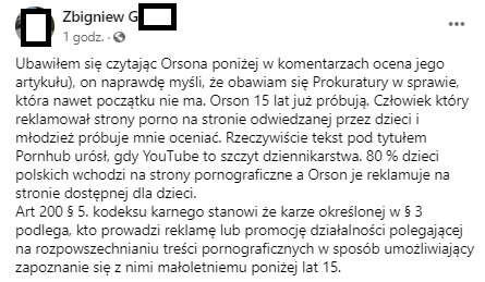 Obrona oskarżonego antykomórkowca pokazuje skalę hejtu w Internecie