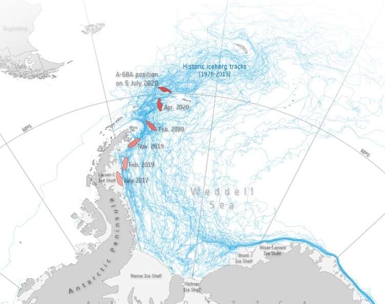 Nie uwierzycie, jaką odległość pokonała ta góra lodowa przez 3 lata