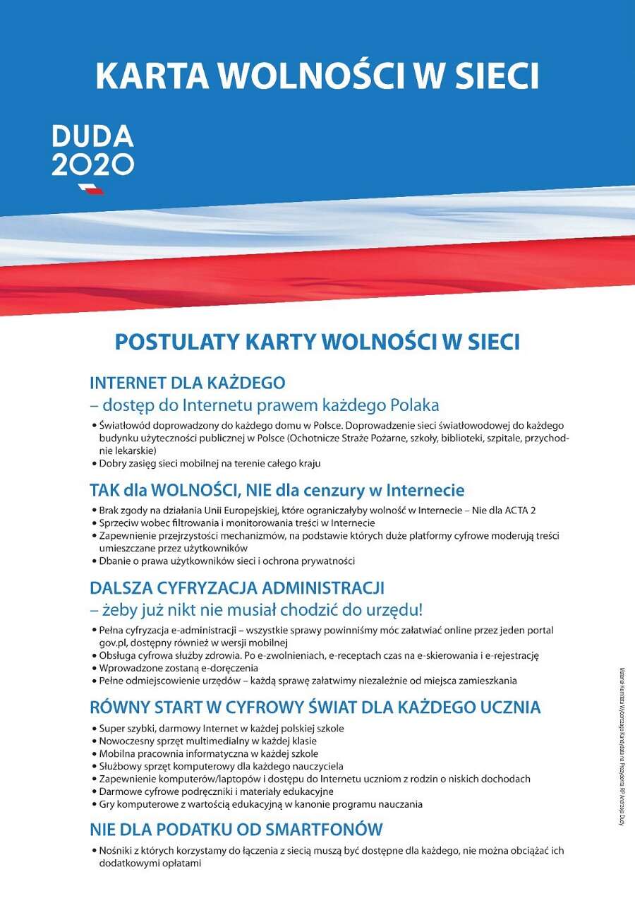Andrzej Duda podpisał Kartę Wolności w Sieci. Czy można się już śmiać?