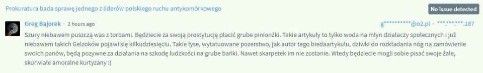 Obrona oskarżonego antykomórkowca pokazuje skalę hejtu w Internecie