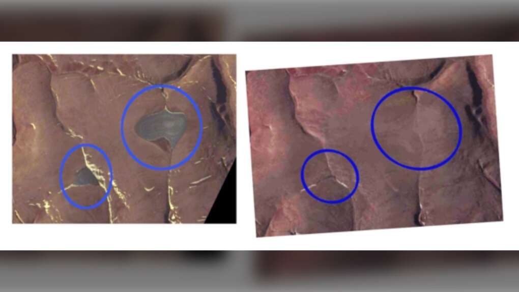 Dwa obszary wypełnione lodem zniknęły. Co się z nimi stało?