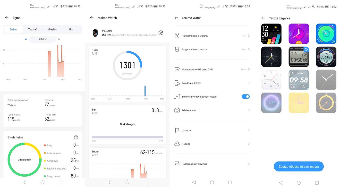Test realme Watch - opaska fitness w formie małego zegarka