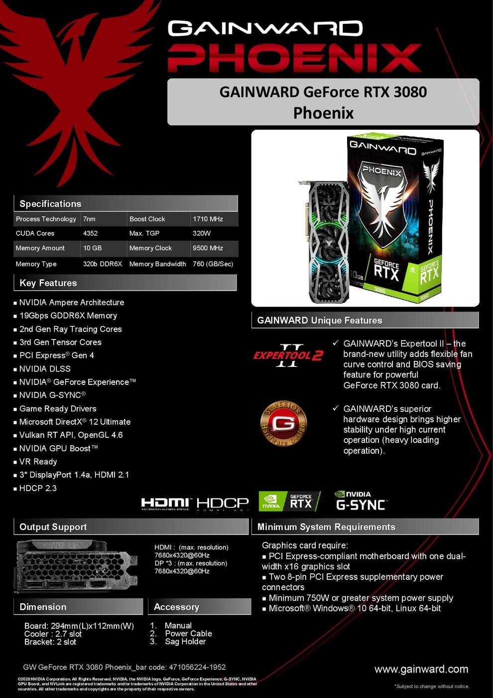 Gainward potwierdza karty GeForce RTX 3090 i RTX 3080 Phoenix