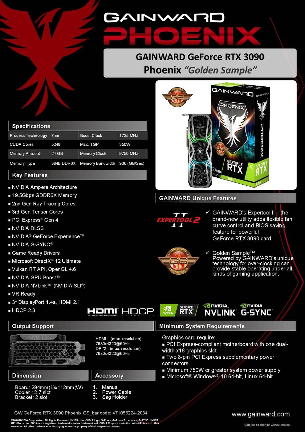 Gainward potwierdza karty GeForce RTX 3090 i RTX 3080 Phoenix