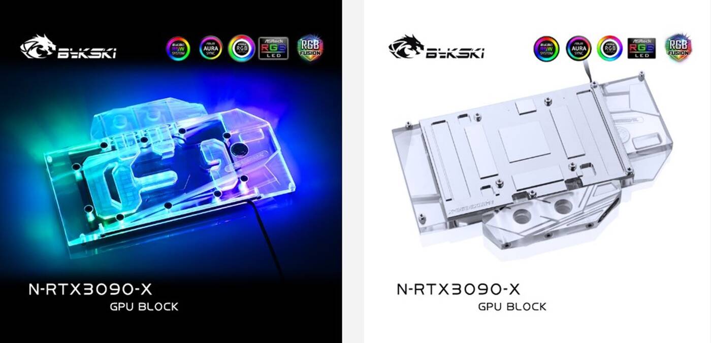 Pierwsze bloki wodne dla GeForce RTX 3090 i RTX 3080 Founders Edition