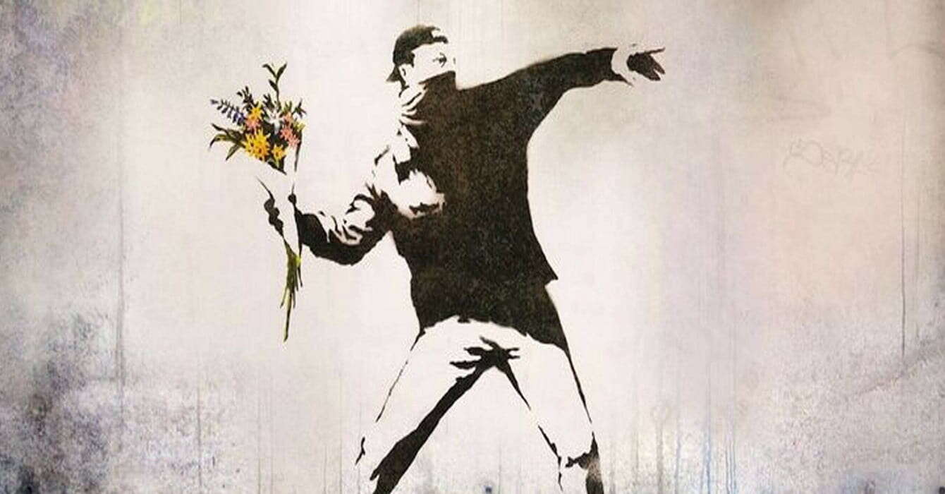 Banksy, prawa autorskie, Flower Thower