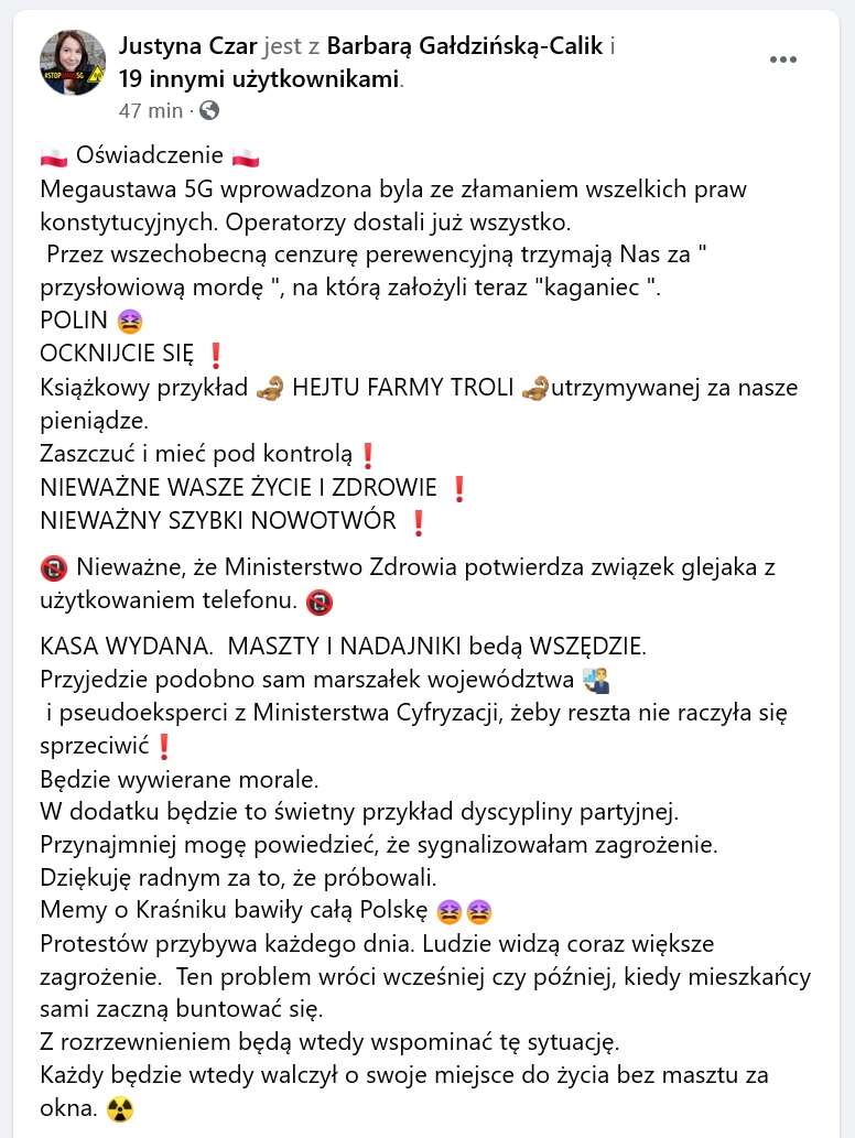 Kraśnik spróbuje się zrehabilitować w sprawie uchwały anty-5G