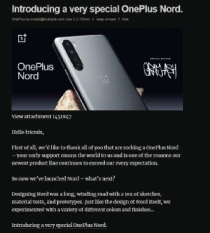 Jak będzie wyglądać OnePlus Nord w specjalnej edycji?