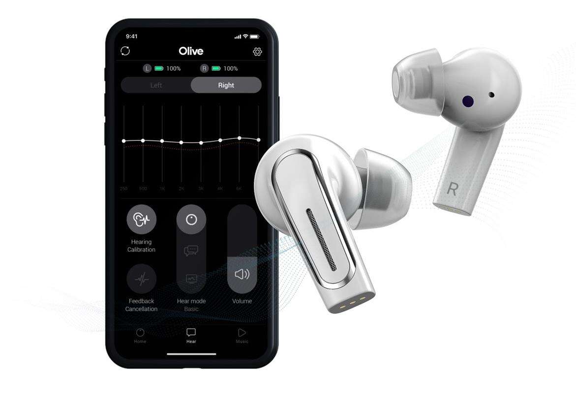 Słuchawki Olive Pro to również aparat słuchowy