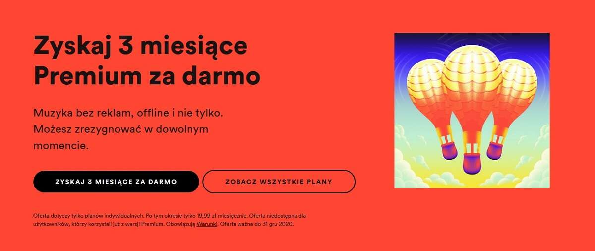 Spotify Premium za darmo na 3 miesiące lub z dużą zniżką