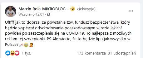 Szczepionka na COVID-19 jest zła, bo tak. Antyszczepionkowcom nie dogodzisz