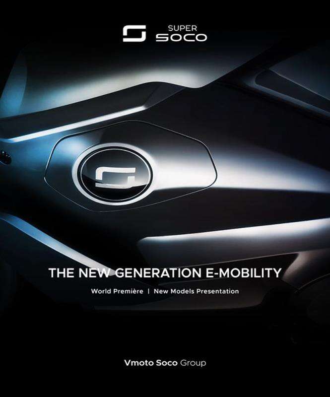 Nowy elektryczny motocykl Super Soco na zwiastunie