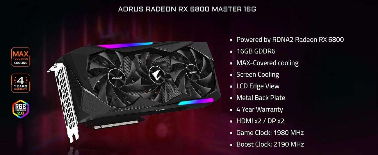 ceny Gigabyte Radeon RX 6800